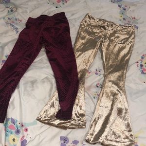 Lot of Size 4 Joyfolie velvet pant 2 pair